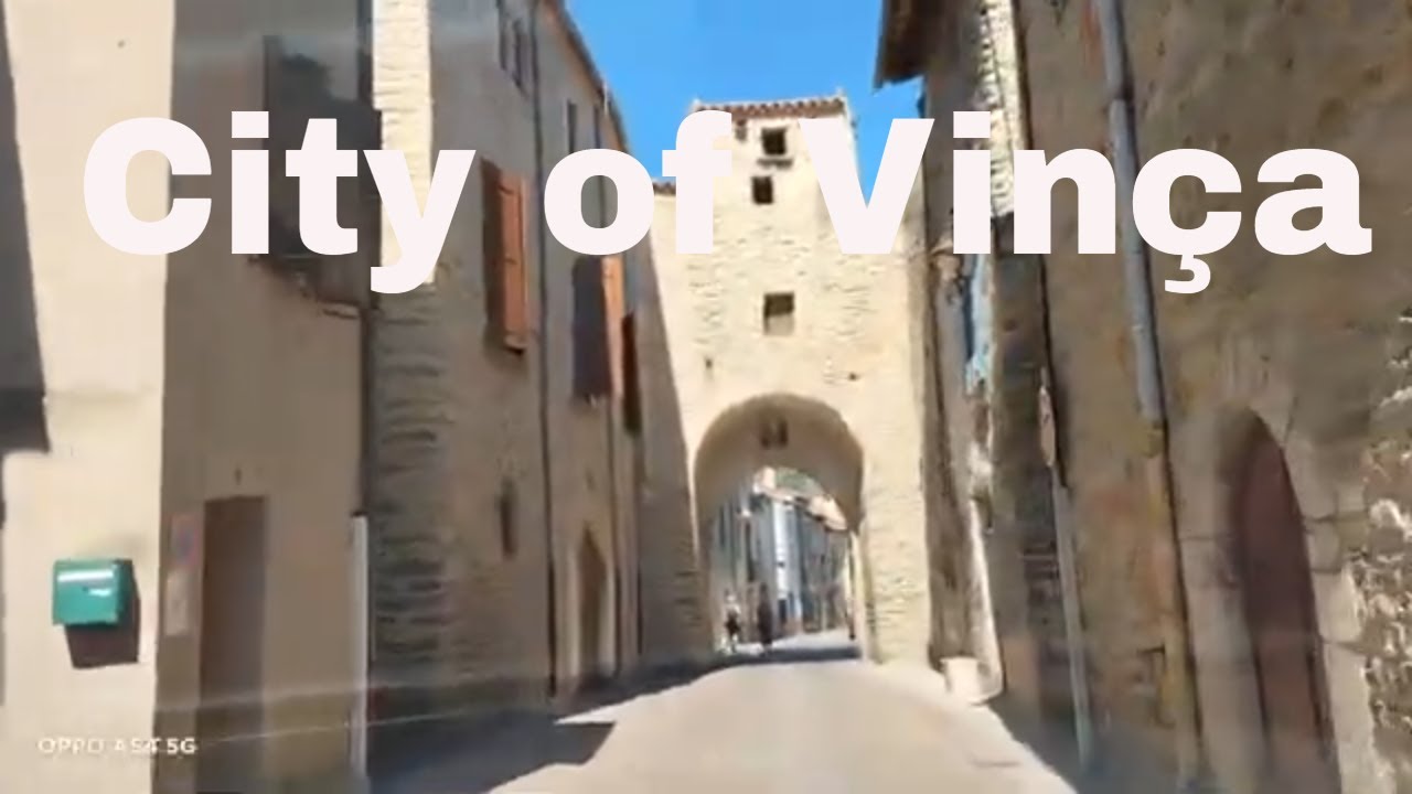 City of Vinça 4K- Driving- French region