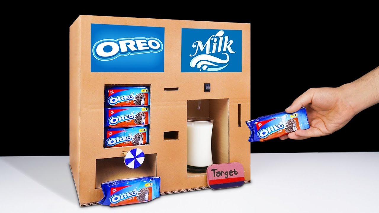 DIY How to Make OREO Vending Machine and Milk Fountain Machine