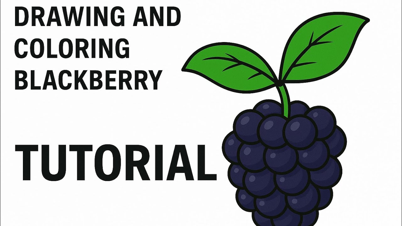 How to Draw a Blackberry 🍇 | Simple Art for Kids