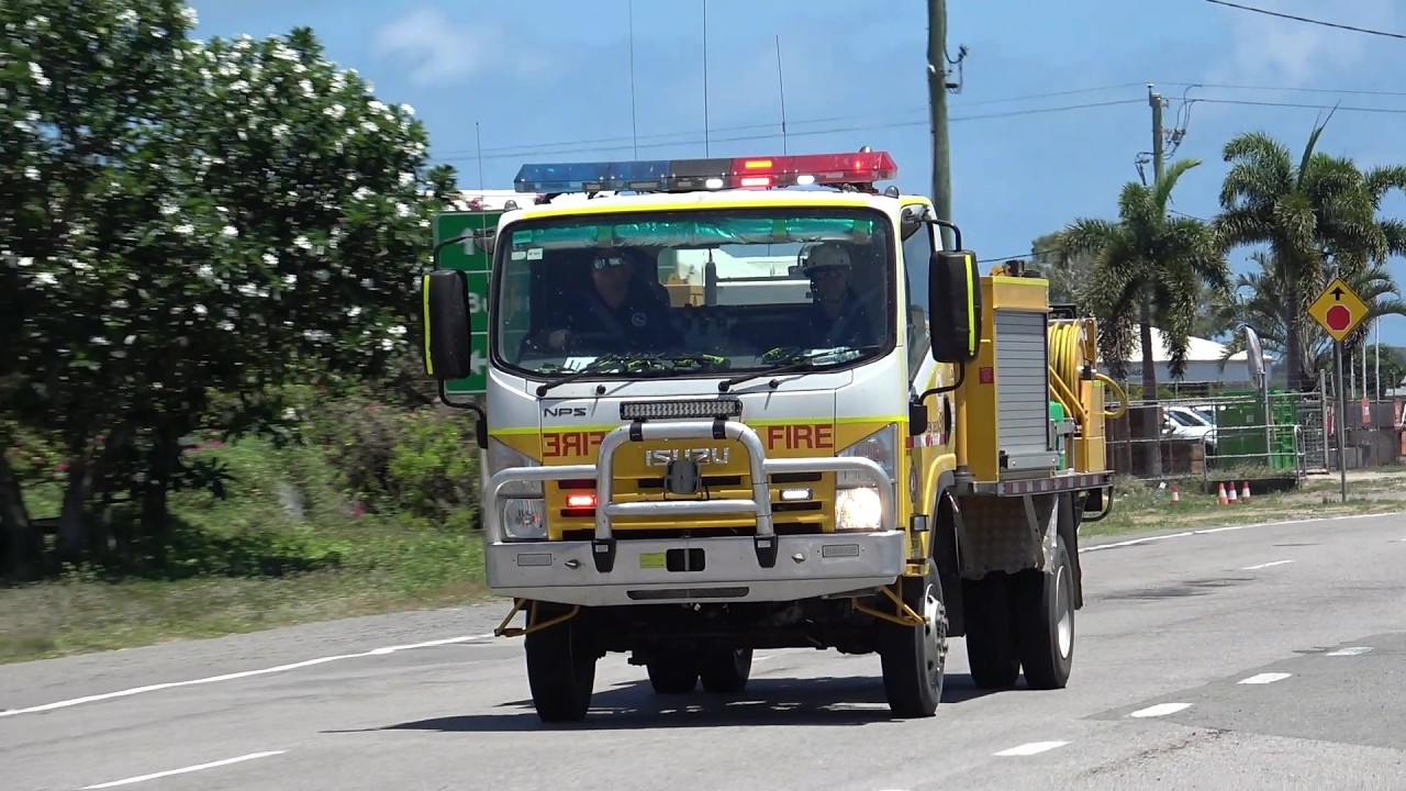 QFRS responding to a vegetation fire in Bowen