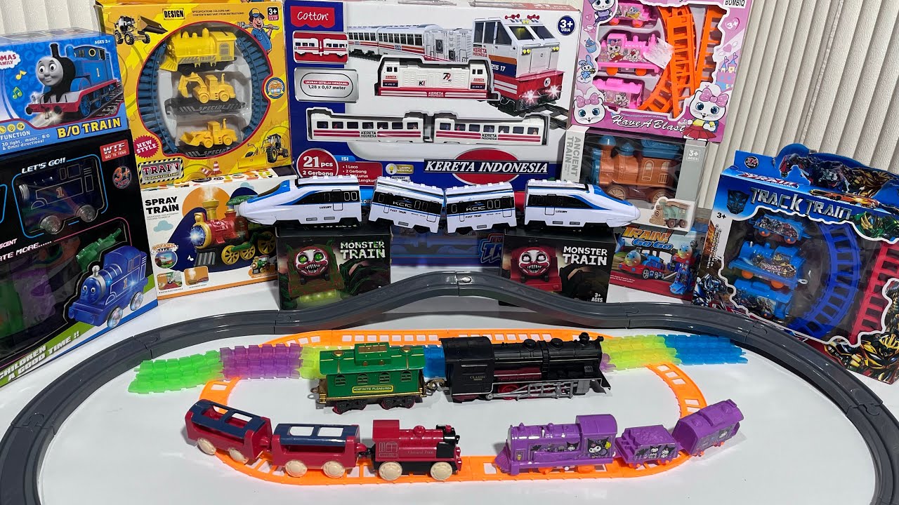 Unboxing dan merakit mainan kereta api Choochoocharles, Thomas robot, Kereta classic, Kereta  cepat