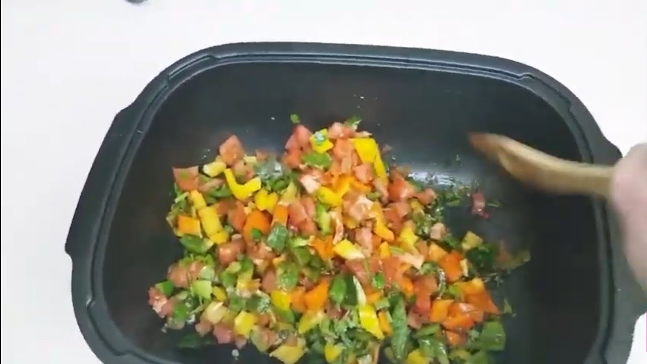moroccan salad in tupperware ultra pro سلطة التكتوكة المغربية 🍲  الفلفل الالوان