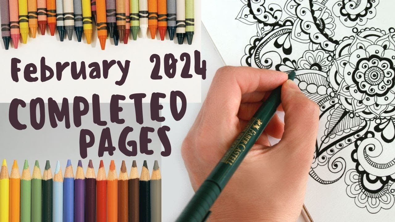 Completed Colouring Pages - February 2024