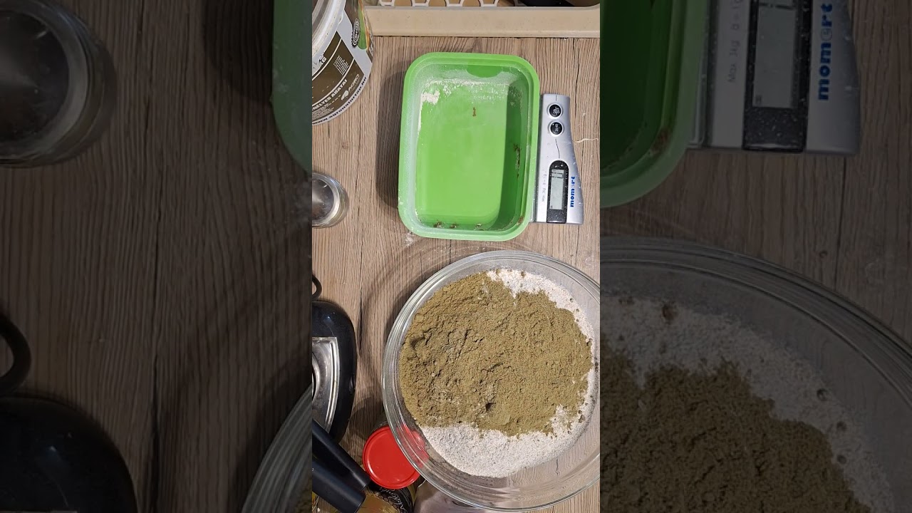 Making sourdough whole wheat rye bread #bread #sourdough #rye 