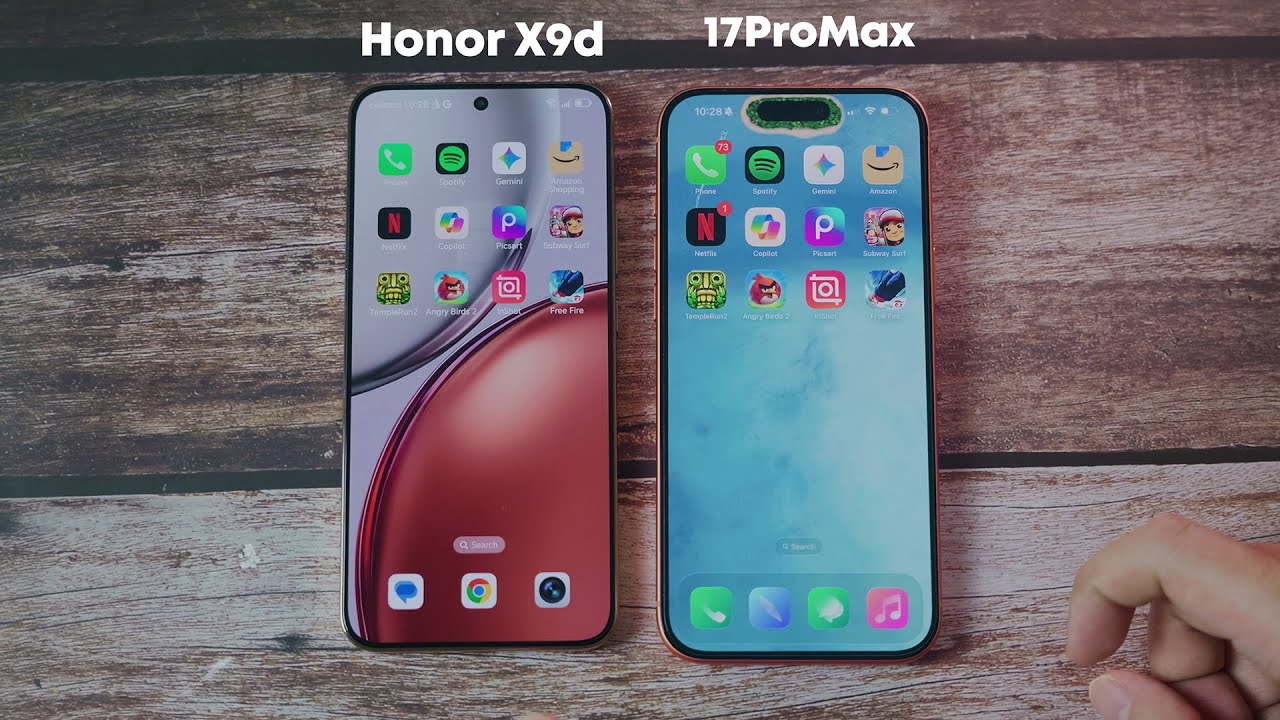 Honor X9d VS iPhone 17 Pro Max Speed Comparison