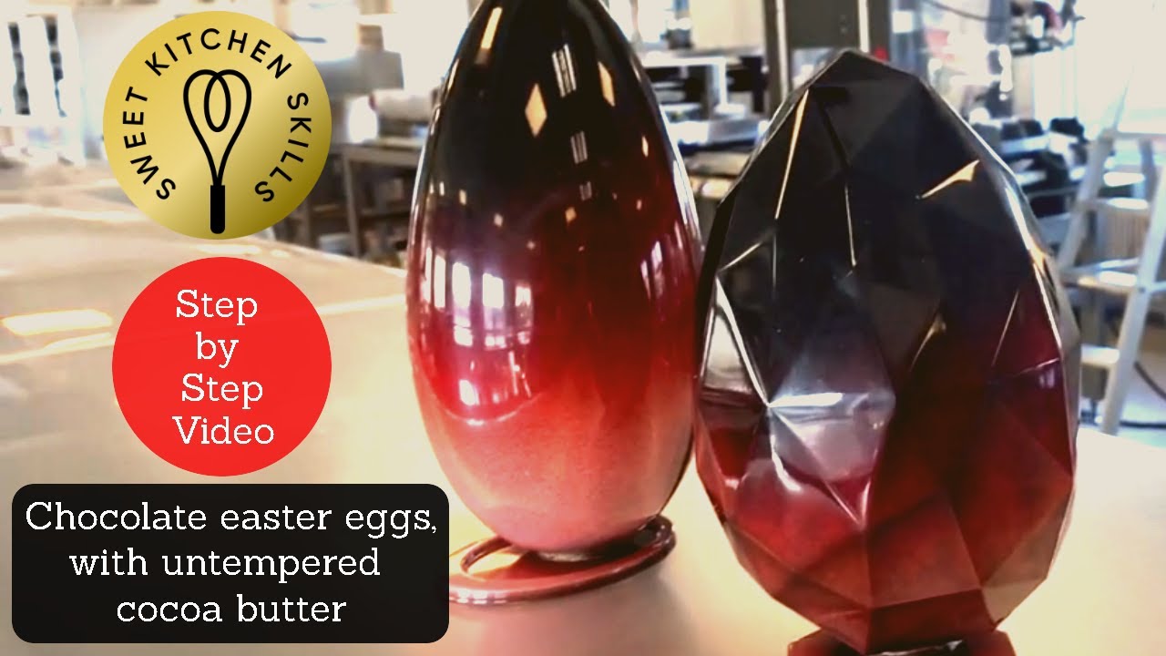 Chocolate easter egg design, step by step