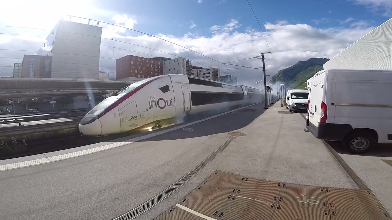 DERNIER TRAIN Conducteur de TGV GRENOBLE 10 Mai 2023. Entrée en gare à 60 Kmh Voie A.C'est 
