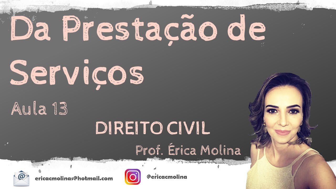 AULA 13 - DA PRESTAÇÃO DE SERVIÇOS