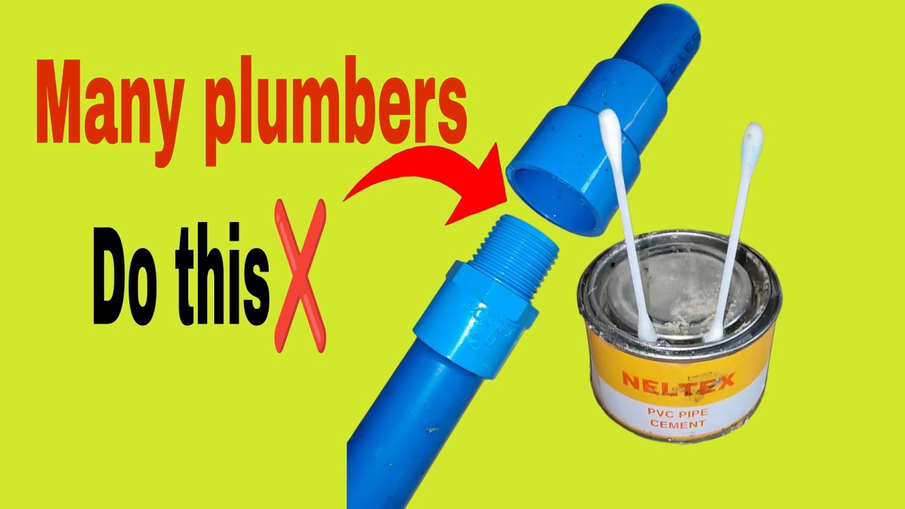 RIGHT WAY to use pvc pipe cement 
