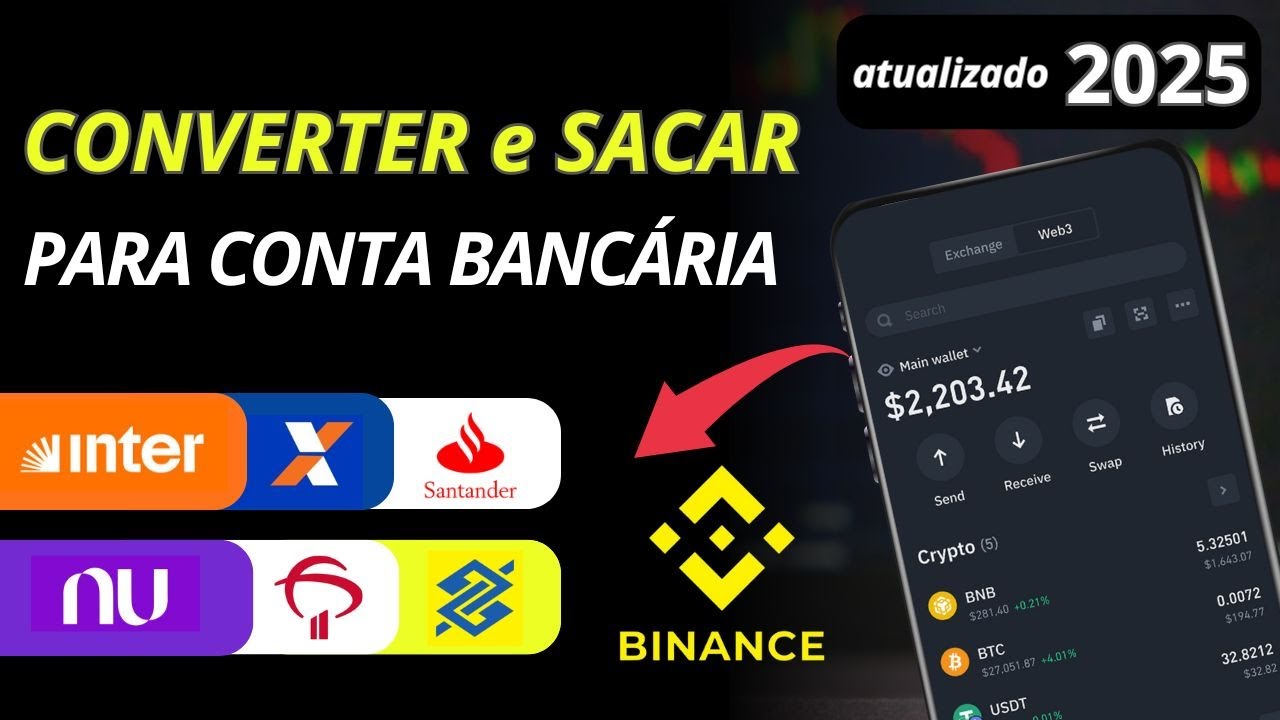 Como Converter Criptomoedas para Real e Sacar o Dinheiro na Binance para conta Banc&aacute;ria.