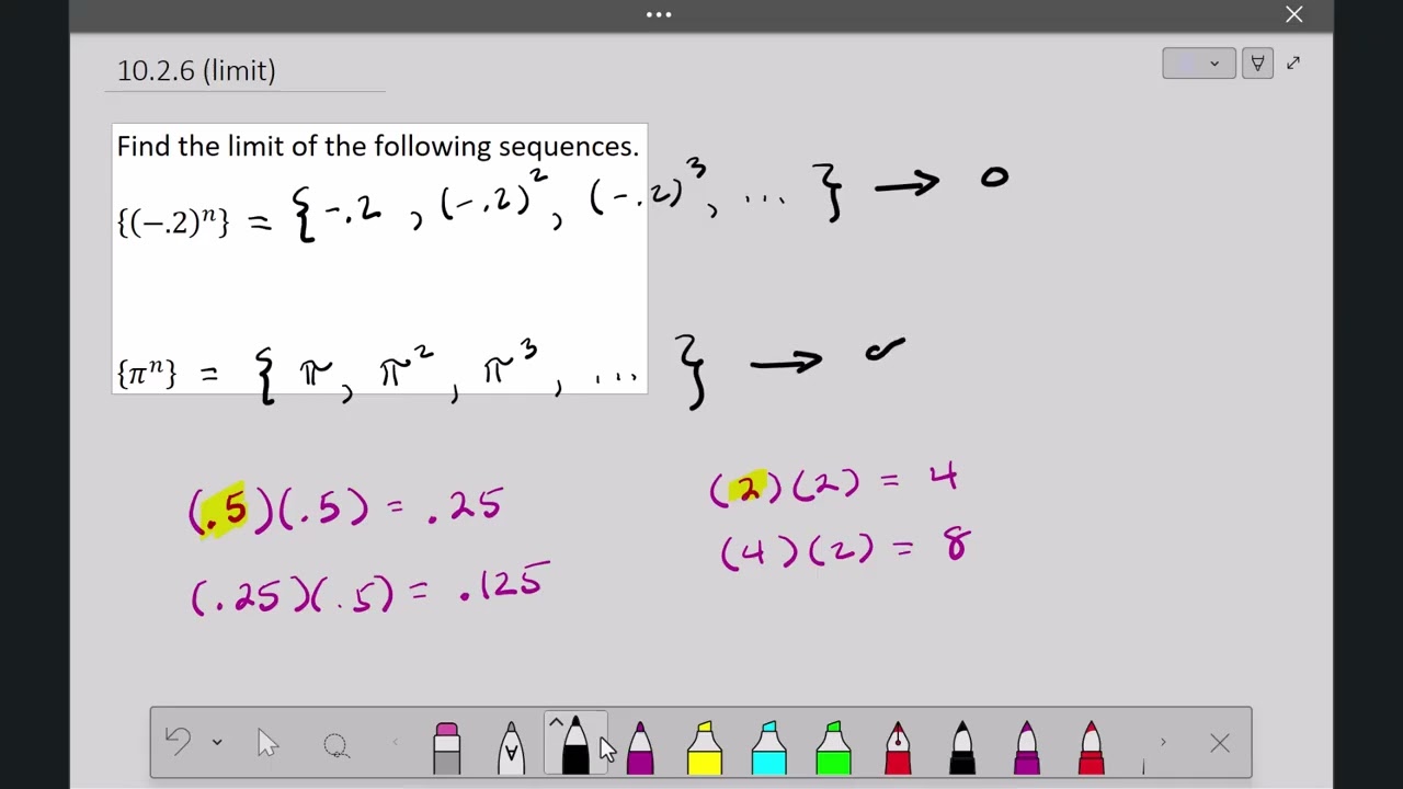 EIII 10.2.6 Basic Geometric Sequence Limits