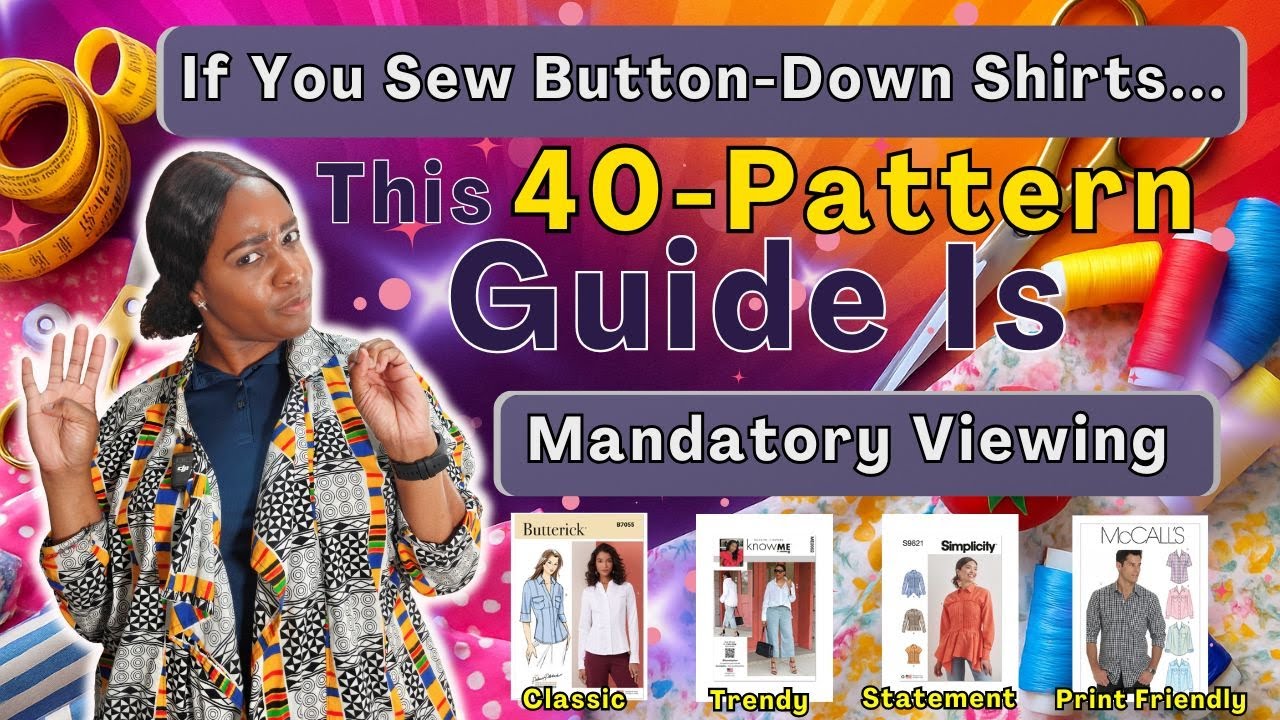 If you Sew Button Down Shirts...This 40 Pattern Guide Is Mandatory Viewing