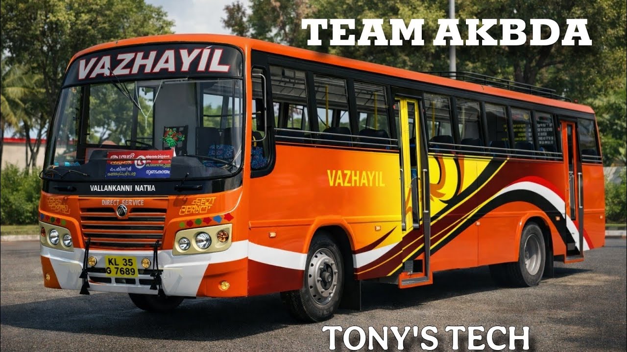 Bus simulator Indonesia Play....VAZHAYIL motors bus ride / TEAM AKBDA Kondody Calista Mod bus Livery
