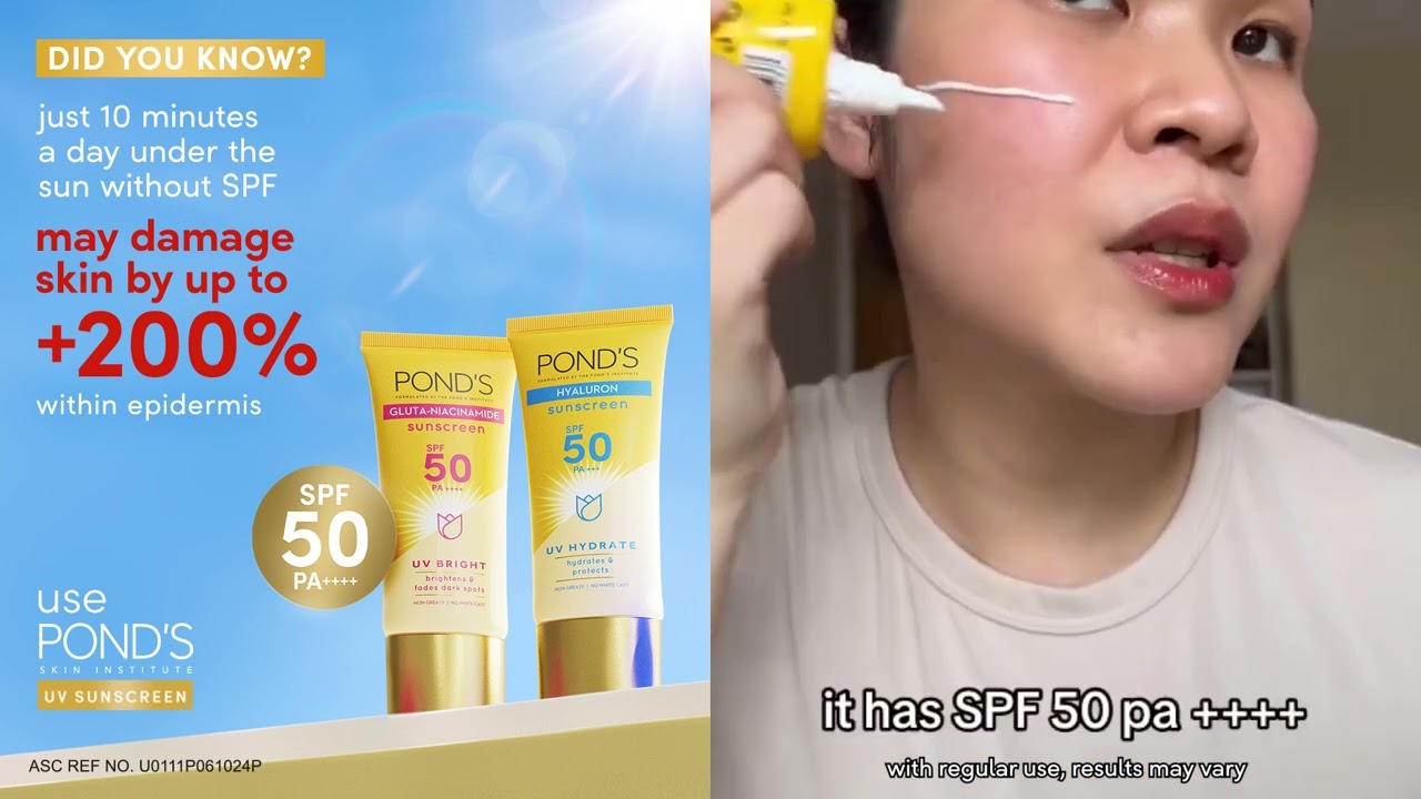 Daily sun damage protection with POND&rsquo;S best-selling UV sunscreens in Bright and Hydrate!