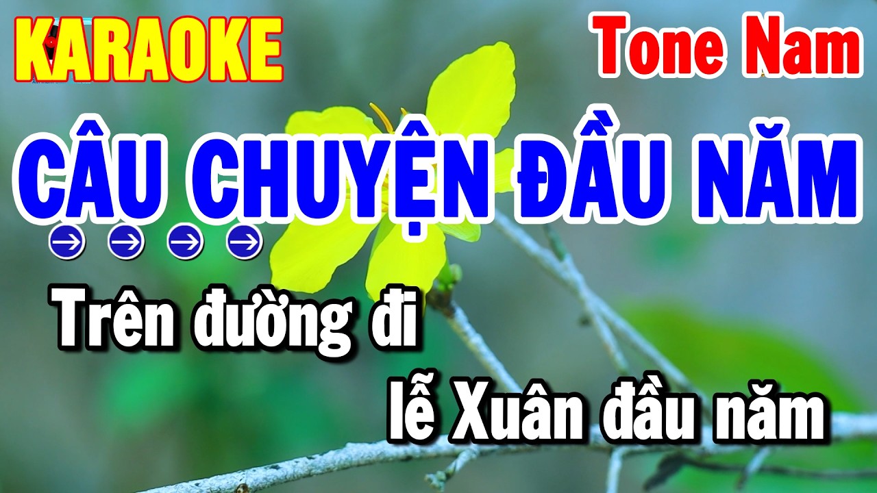 Karaoke Câu Chuyện Đầu Năm Tone Nam Nhạc Sống Hay Nhất 2026 | Thanh Hải