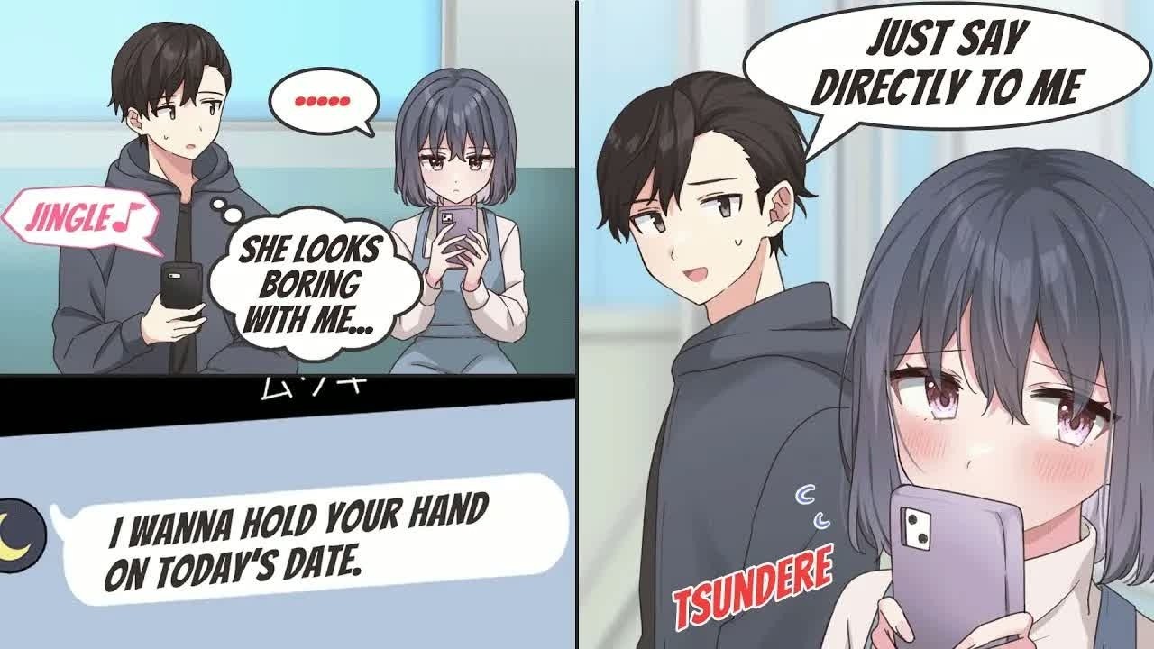 Manga Dub She Barely Talks at School, But Online She's the Sweetest Girlfriend Ever!？ RomCom
