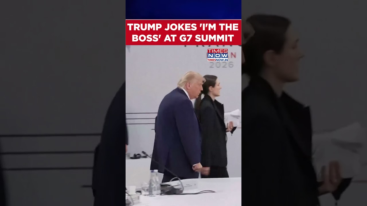 Trump Jokes 'I'm The Boss' At G7 Summit Amid Discussions With World Leaders In France #shorts
