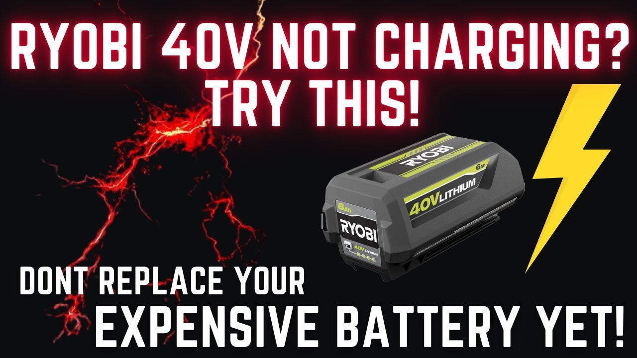 Ryobi 40V 6Ah Battery Not Charging? Easy Fix That Worked On A Dead Battery for Me! Lawns Beware...