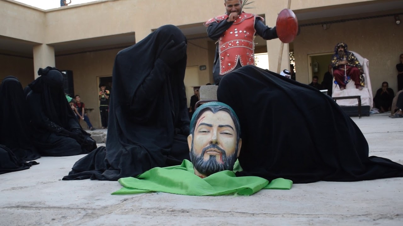 مشهد استشهاد السيدة رقية بنت الامام الحسين (ع) تشابية مجلس يزيد قي البصرة_القرنة_قرية همايون