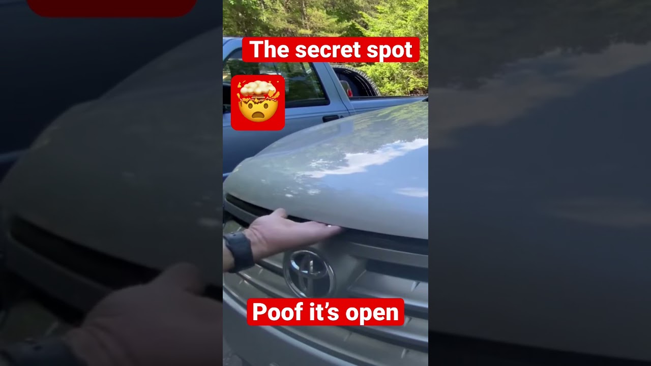 Как найти защелку капота на Toyota Highlander￼