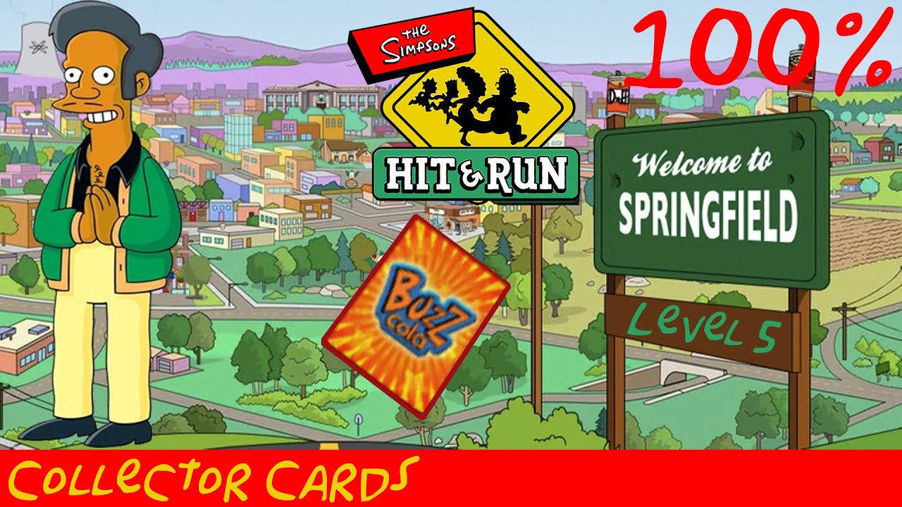 Simpsons hit and run 100%: Level 5 - Collector Cards