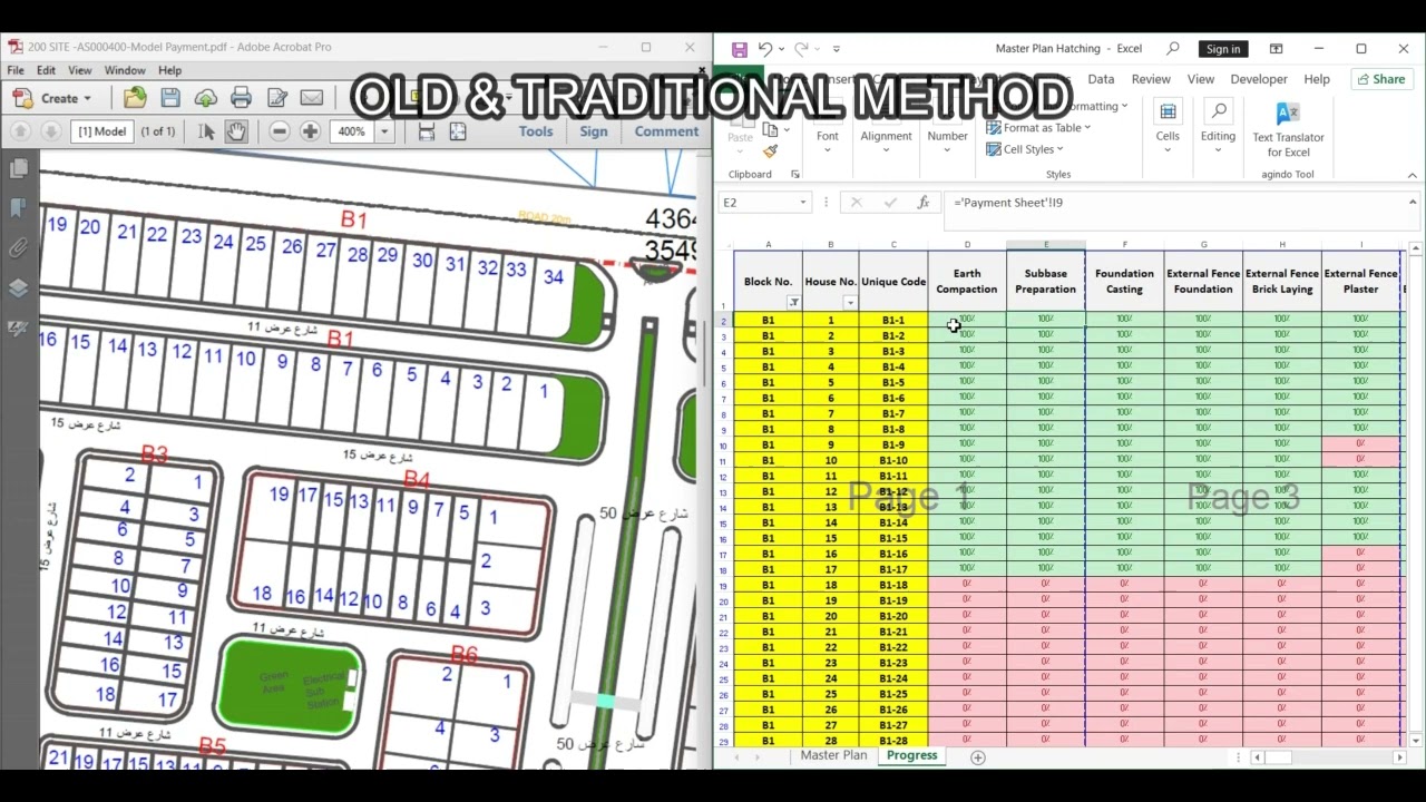 Automated Progress Visualization in Excel | Master Plan Tool for Construction Projects