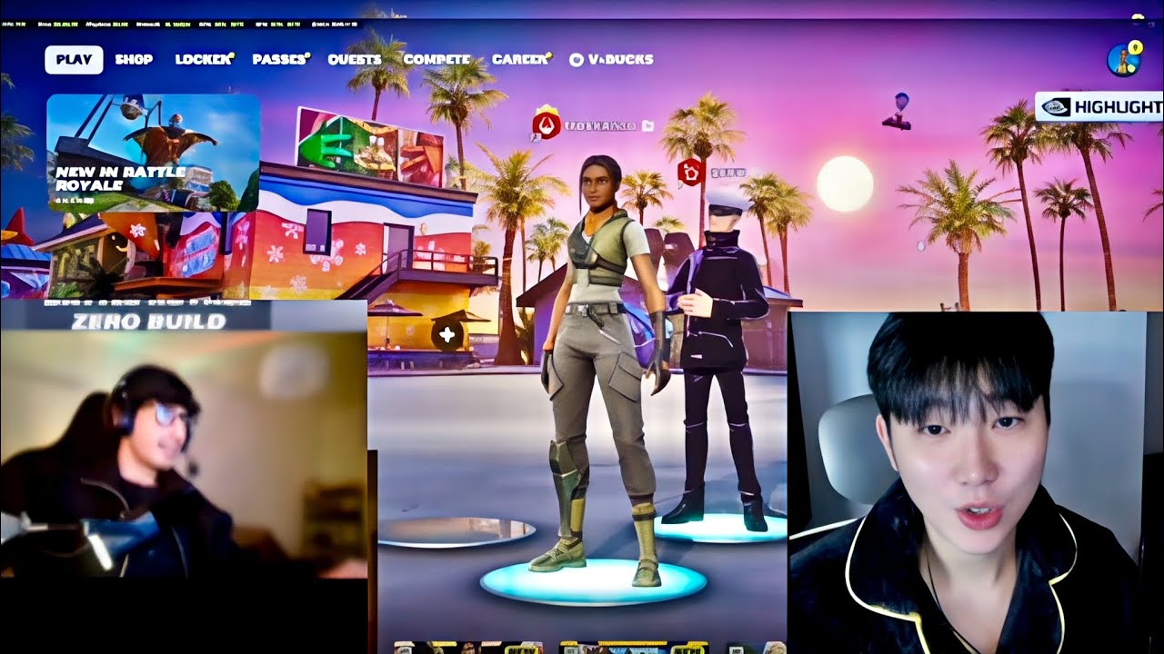 علاء الدين وريو يلعبان لعبة Fortnite 
