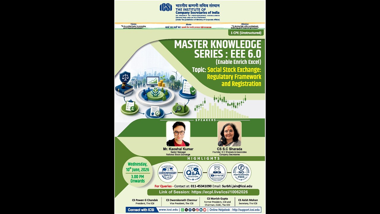 Social Stock Exchange: Regulatory Framework, Registration Process and Compliance Landscape