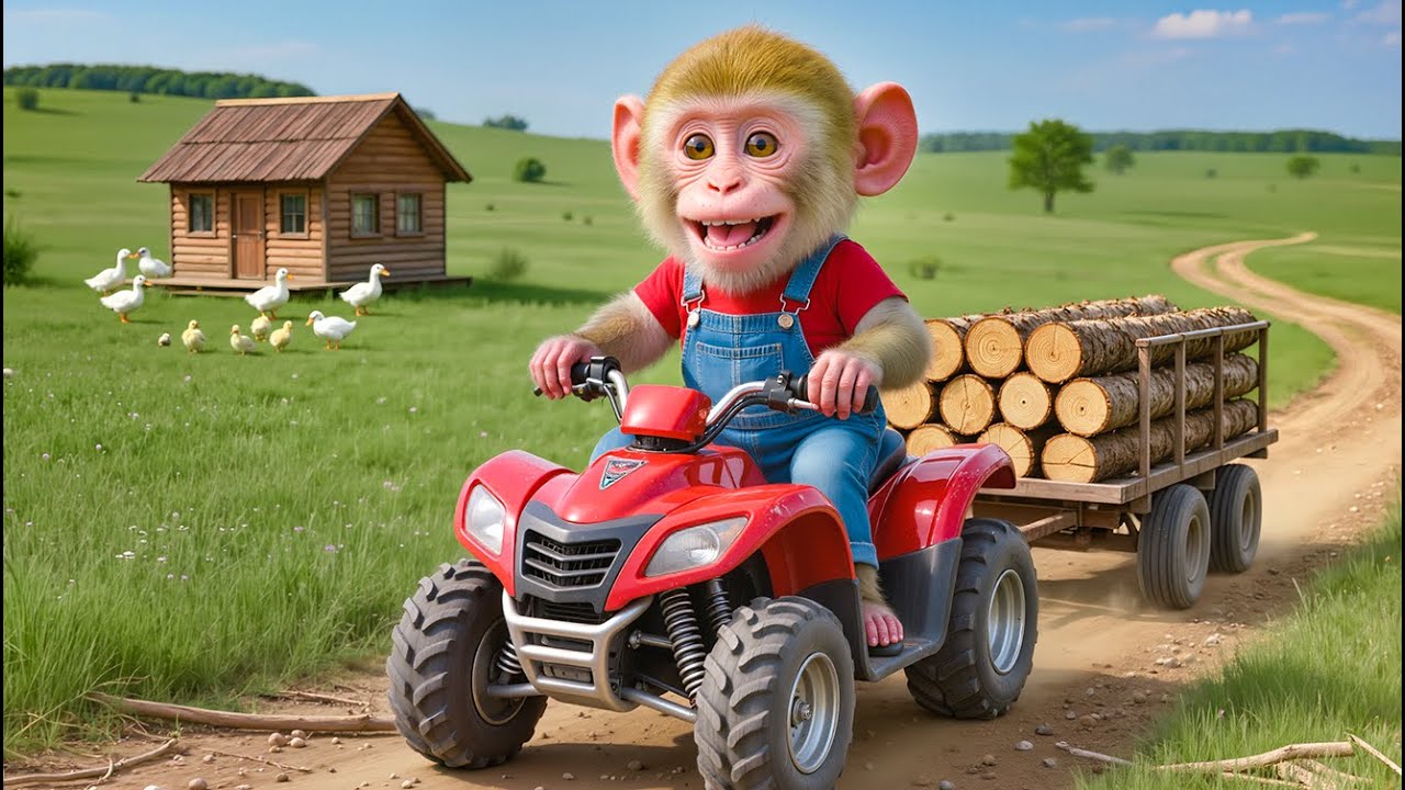🐒🦆💥 Monkey NaNa Rebuilds the Duck House After a Shocking Escape! 😱🏡 – NANA MONKEY LIFE