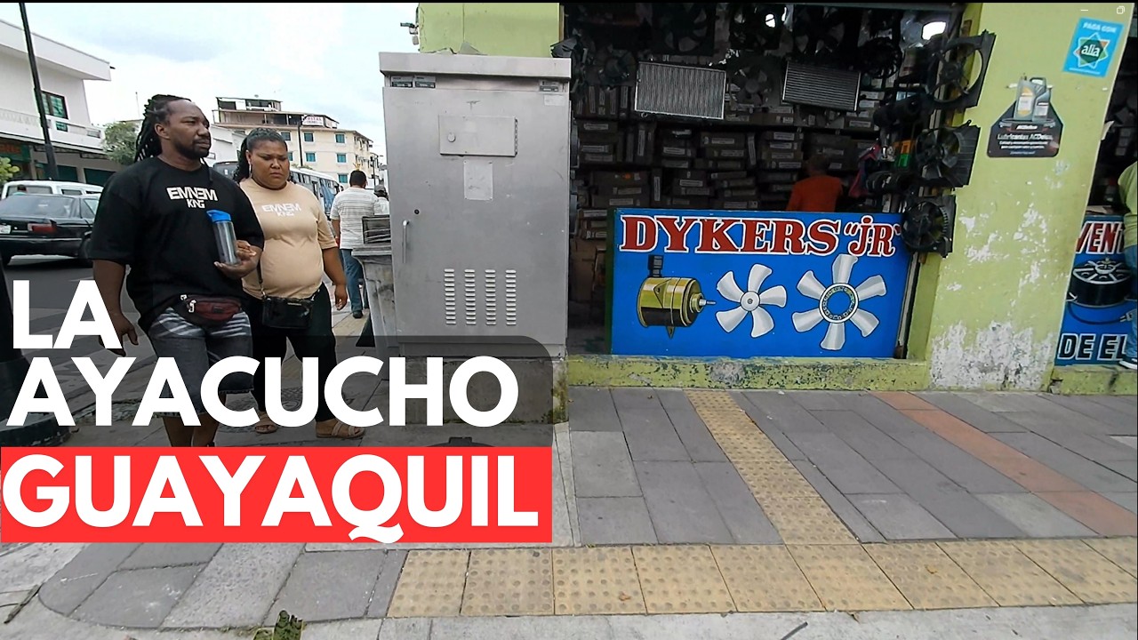 Calle AYACUCHO - GUAYAQUIL | Lo EXTRAÑO que nadie te muestra | Recorrido en 4K
