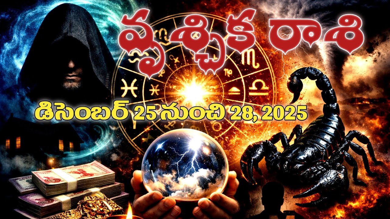 వృశ్చిక రాశి విధి మలుపు | డిసెంబర్ 25,26,27,28 | తుఫాన్ లాంటి వార్త తప్పదు ఇంట్లో రహస్య శక్తి నిజం