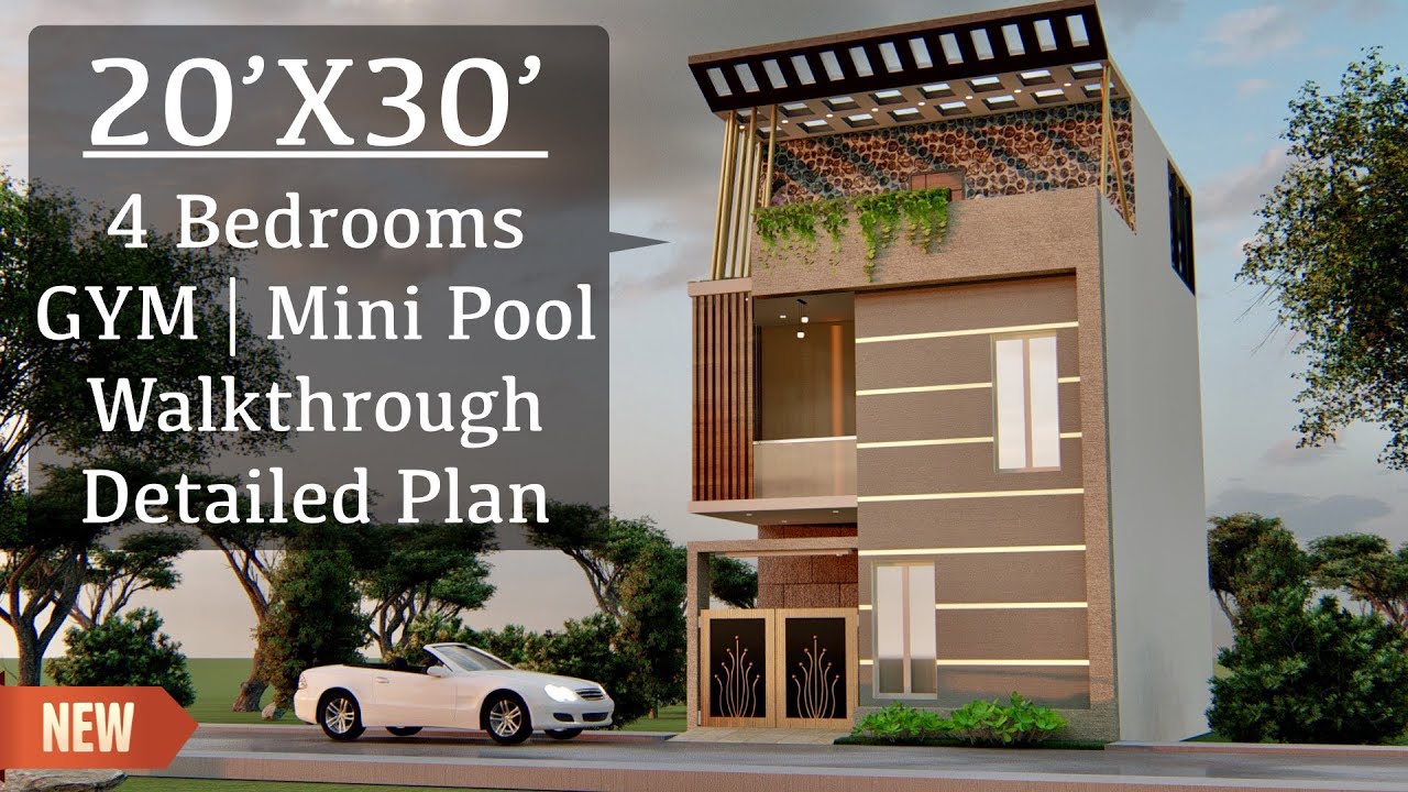 20X30 Duplex House Design | 600 Sqft House Plan | 6X9 Meters House Design with walkthrough