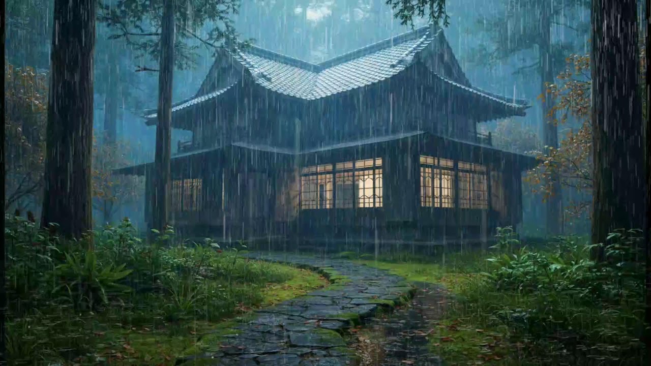 Relaxing Rain Sound for Deep Sleep 🌧️ Calm Night Rain Ambience for Stress Relief & Insomnia
