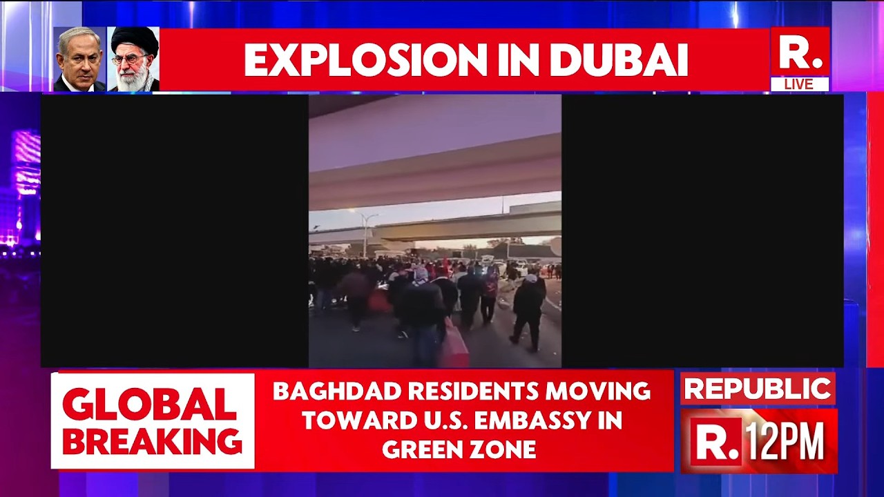 Baghdad Iraq Residents Moving Toward U.S Embassy In Green Zone | LIVE Visuals | Tehran On Edge