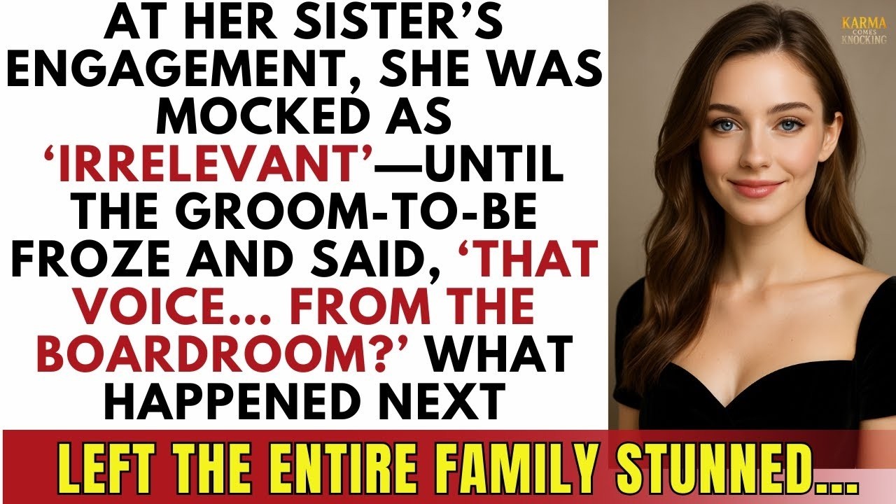 My Sister Called Me Irrelevant — Until Her Fiancé Recognized My Voice From The Boardroom
