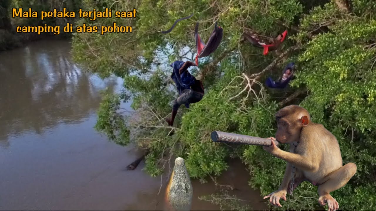 TERPAKSA TIDUR DI ATAS KAYU KARNA DI AIR ADA BUAYA DI DARAT ADA HARIMAU