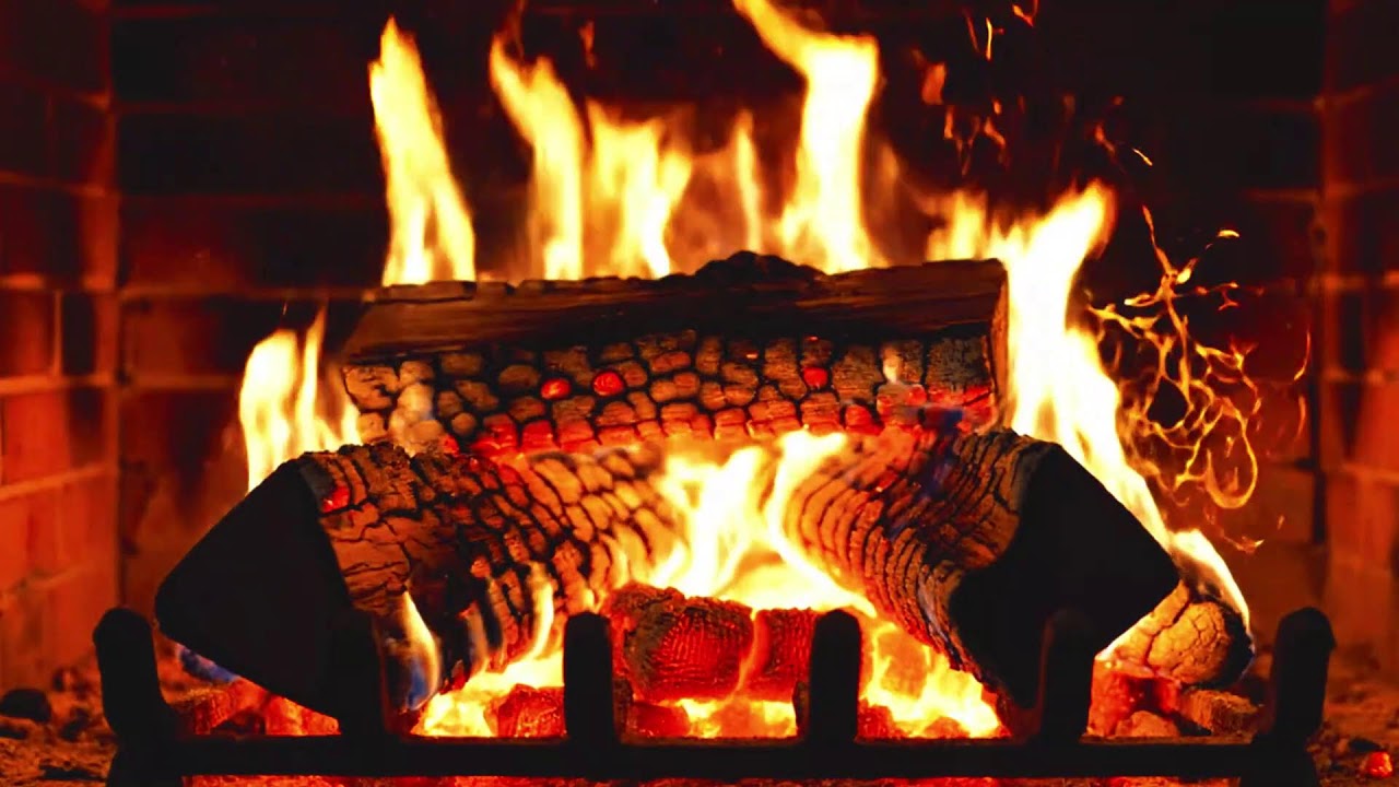 🔥Night Fireplace Ambience 🌙 Warm Fire Sounds for Calm & Relaxation
