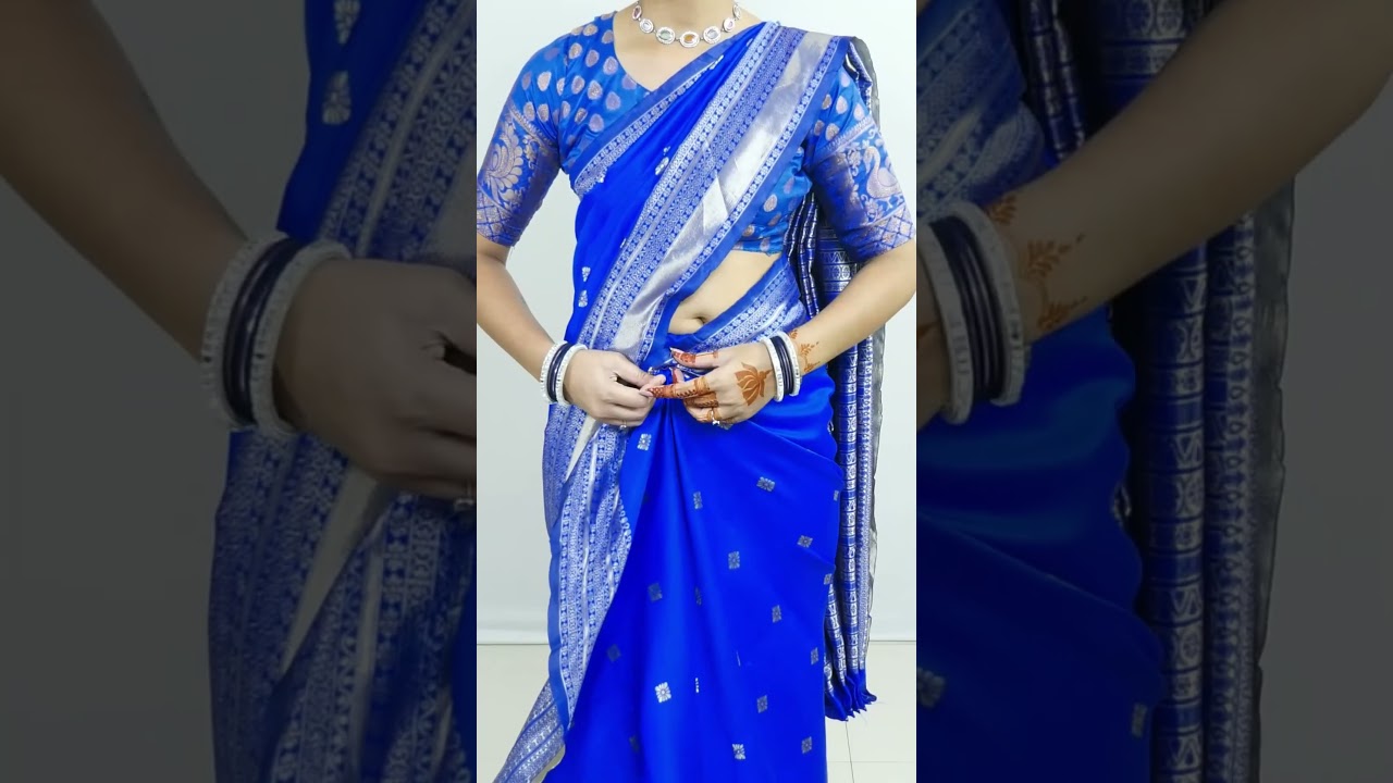 Cotton saree draping Perfectly 
