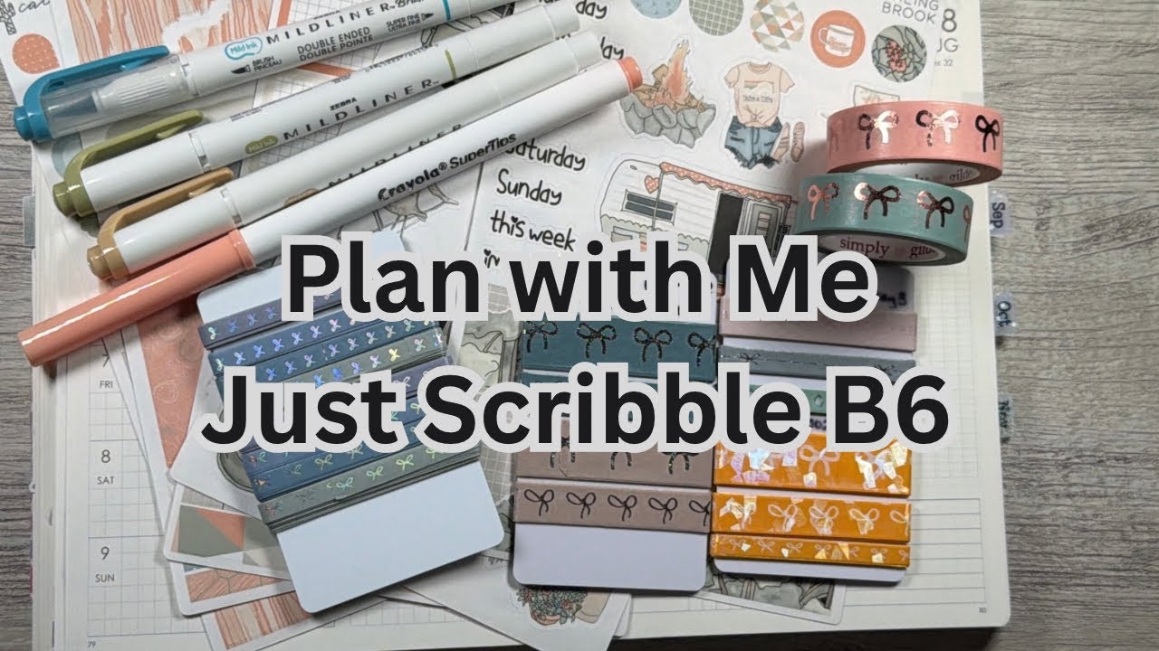 Plan with me for the Week of Aug 3-Aug 9 in my 2026 B6 Just Scribble #b6 #planwithme #justscribble 