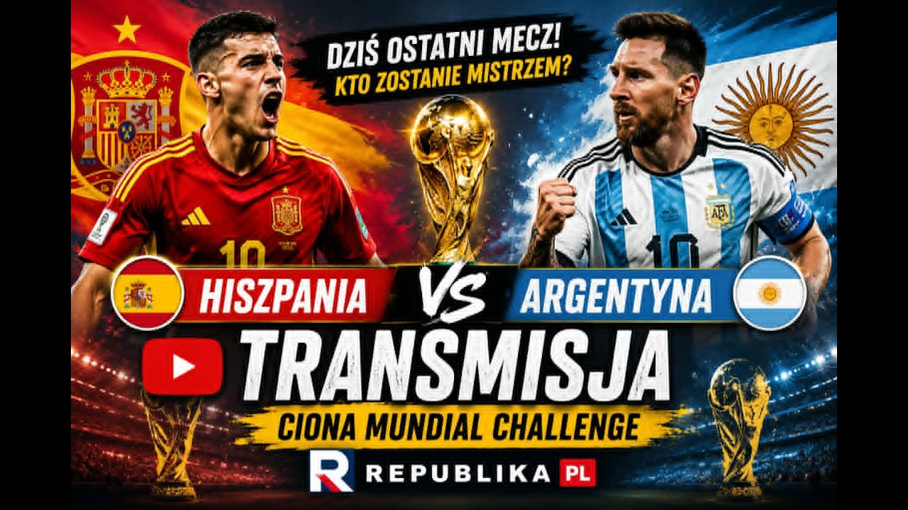 🔥 Hiszpania - Argentyna NA ŻYWO! Finał Mundialu 2026 | Ciona Mundial Challenge