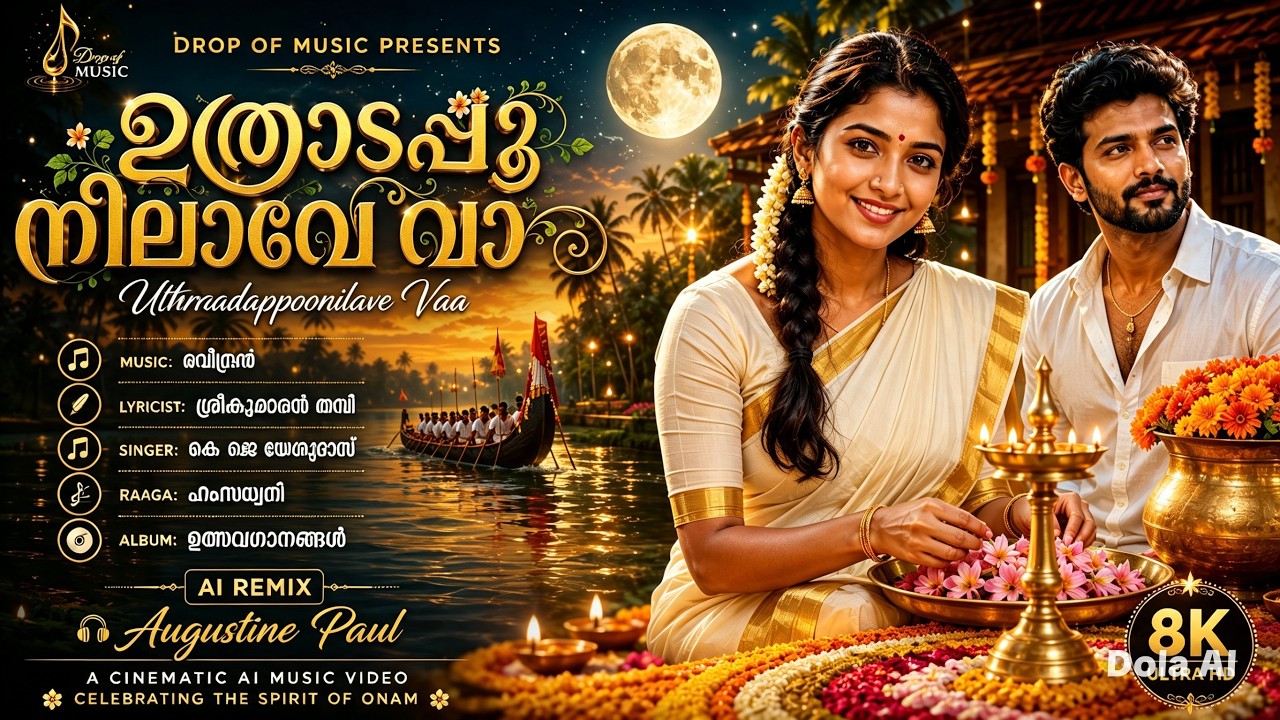 🎵ഉത്രാടപ്പൂനിലാവേ വാ✨Augustine Paul🤖🎼രവീന്ദ്രൻ 🎹✍️ ശ്രീകുമാരൻ തമ്പി 🖋️💿  ഉത്സവഗാനങ്ങൾ🎵 ഹംസധ്വനി 🎼