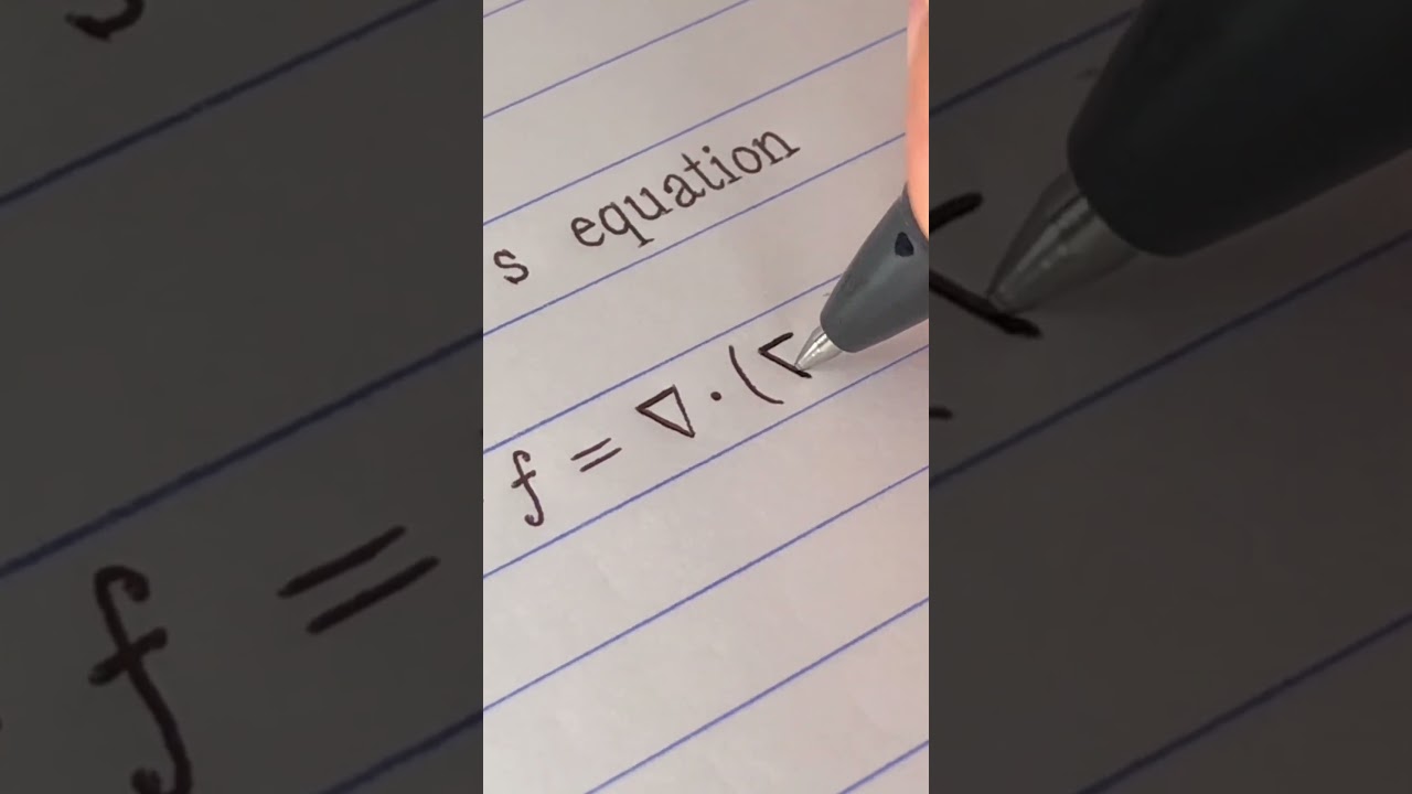 [Handwriting Math challenge] Conquering LaTex: Laplace's equation in Computer-Like Script