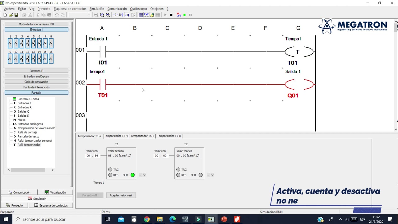 Curso de NanoPLCs -  Función Temporizador Easy Soft 6 Pro
