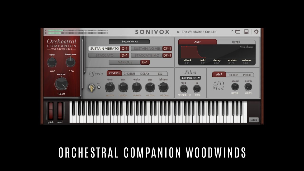 Orchestral Companion Woodwinds &bull; SONiVOX &bull; 15 Selected Factory Presets &bull; VST Sounds Patches Demo