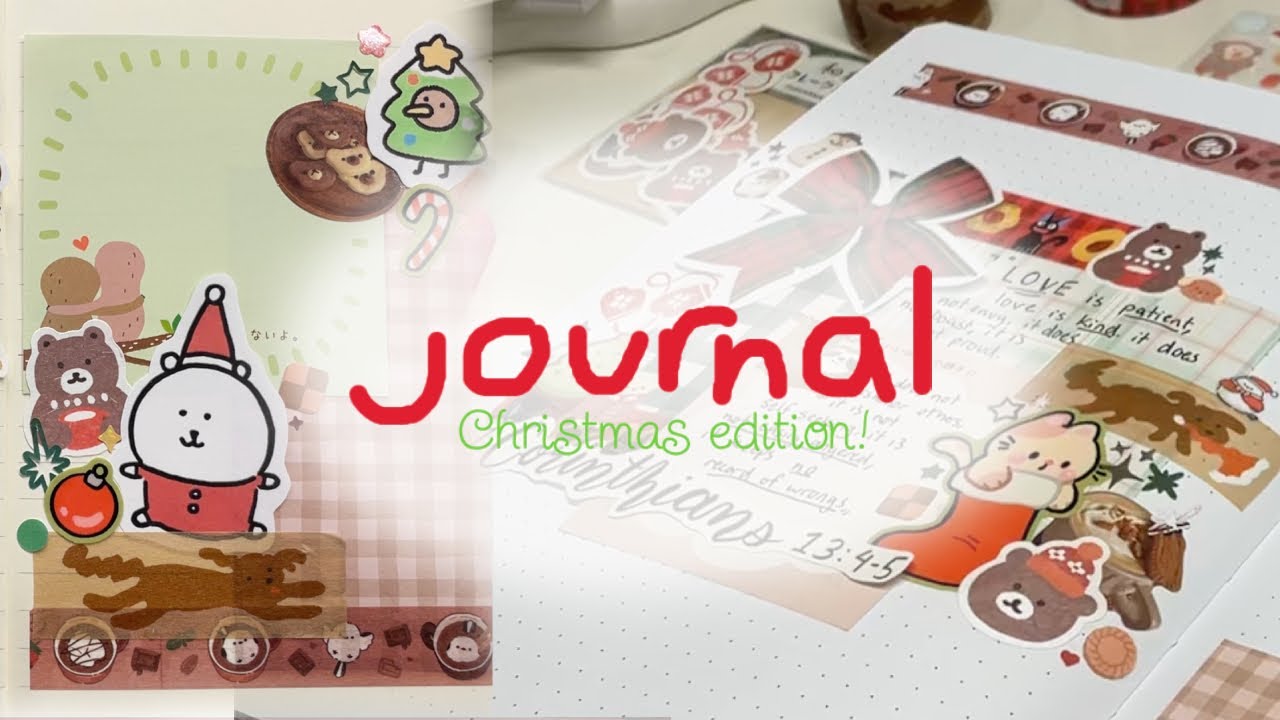 journal with me: Christmas edition 🎄🧣 cozy diary deco :)