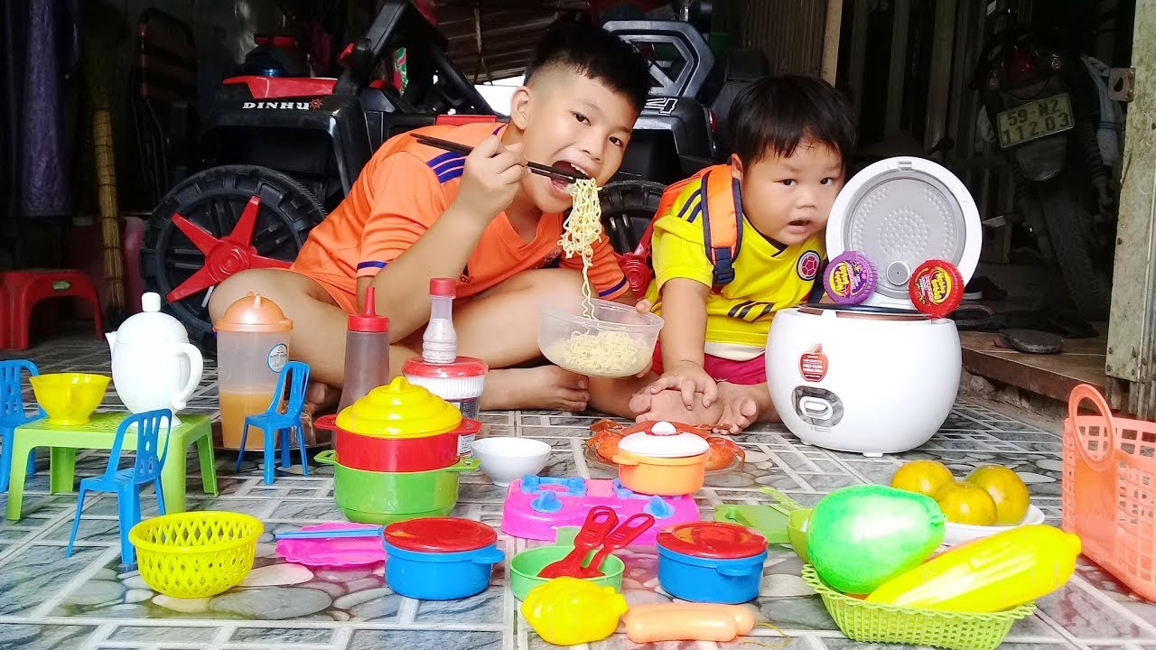 Đồ Chơi Trẻ Em Bé Pin Bữa Cơm Mẹ Nấu ❤ PinPin TV ❤ Baby Toys Rice Mother cook
