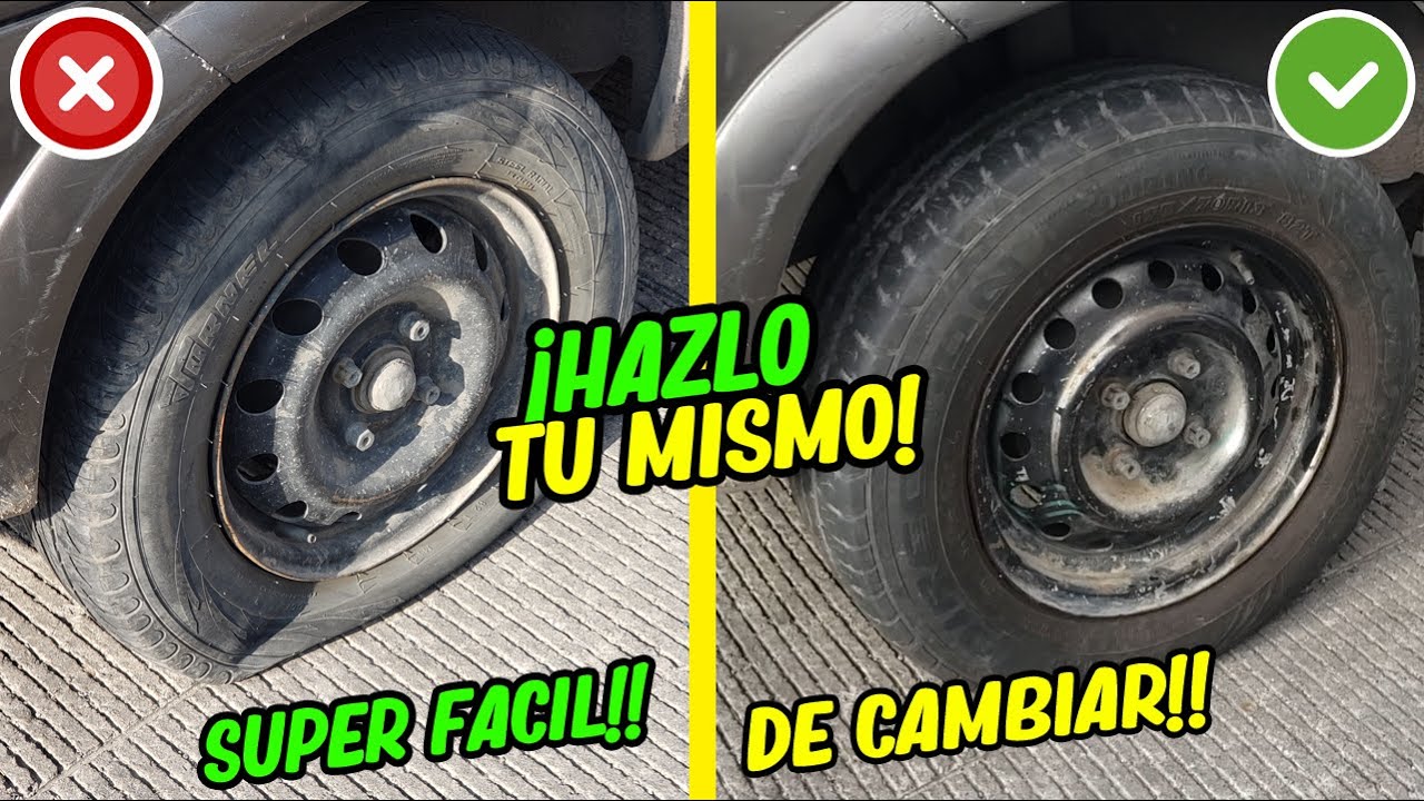 COMO CAMBIAR UNA LLANTA DE CARRO🚘/FACIL DE HACER✅