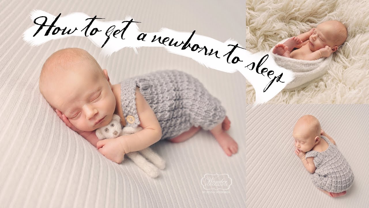 How to get a NEWBORN to SLEEP during a newborn photoshoot - BABY photography