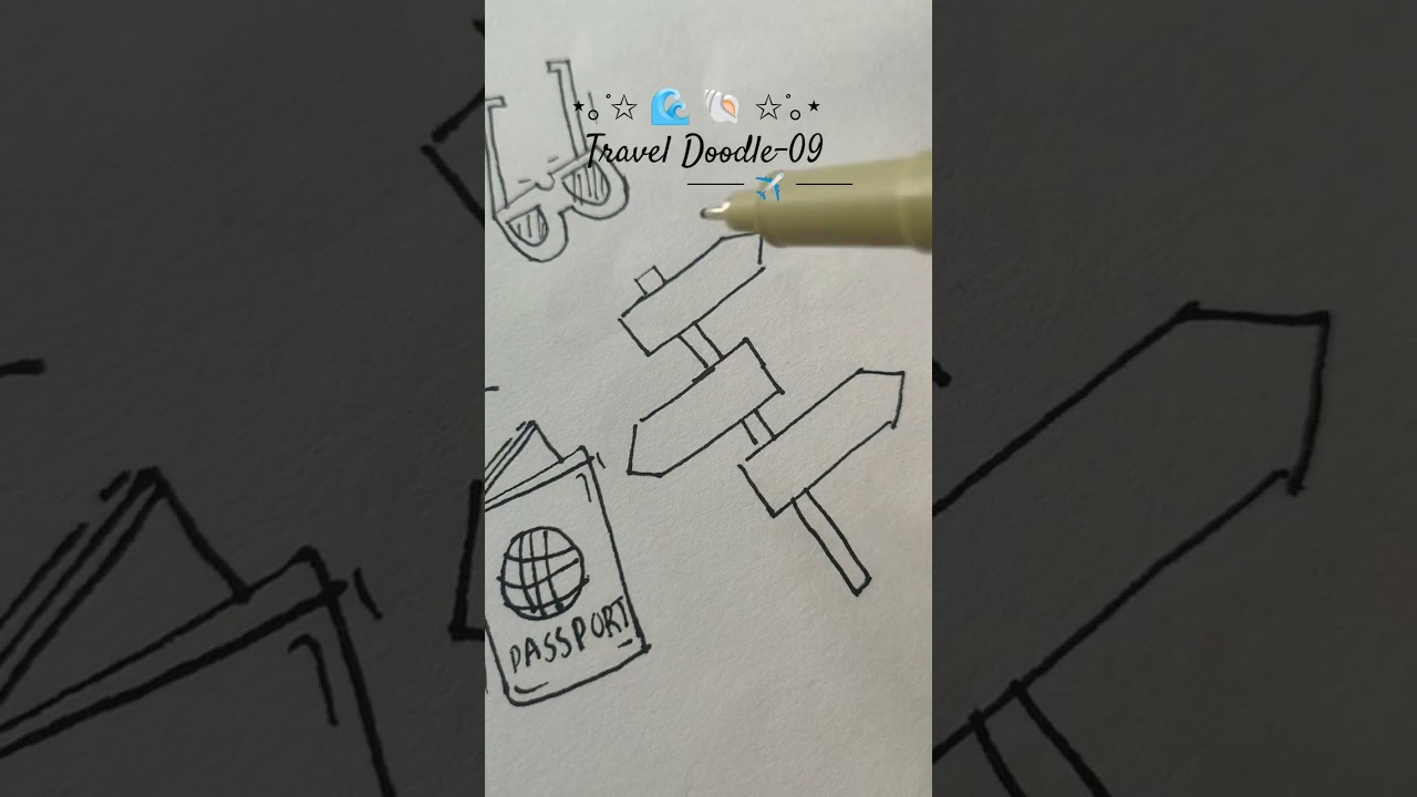 Travel Doodle-09── ✈︎ ──#art #workingartist #doodleart #fypシ#loomartstudio