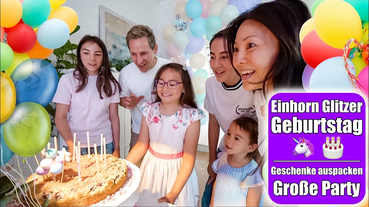 Elisas 9. Geburtstag 🎂 Einhorn Glitzer Party! Geschenke auspacken & Party vorbereiten! Mamiseelen
